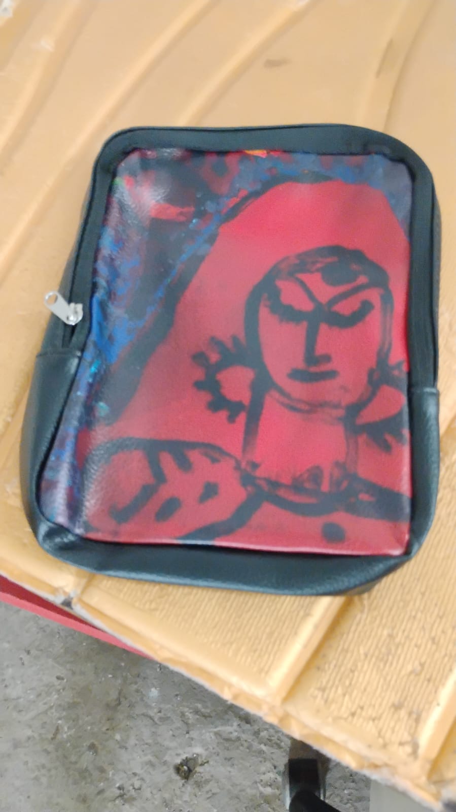 Handcrafted Multipurpose Zipper Pouch with Traditional Art Print (1 Pc) Signature Kart