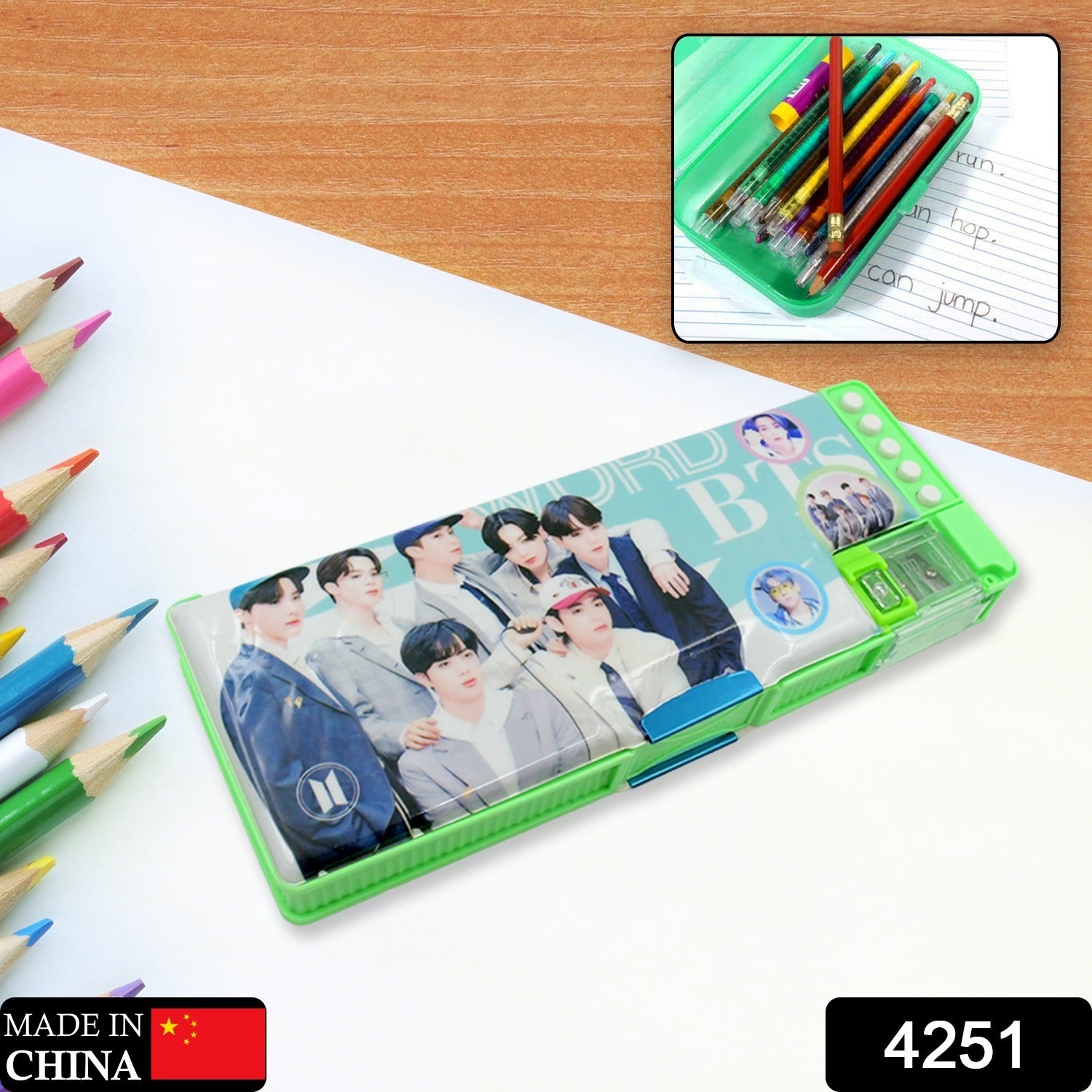 Multipurpose Compass Box (2 Compartments): Cartoon Pencil Case for Kids Signaturekarts