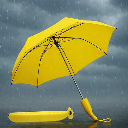 Stylish Banana Shaped Mini Foldable Umbrella signaturekarts