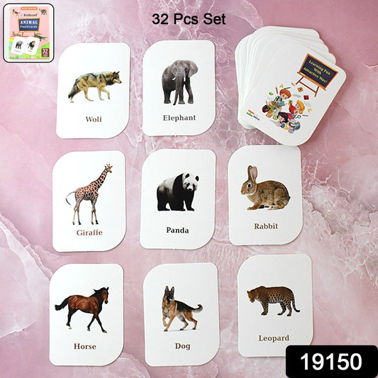 Kidkraft 32-Piece Animal Flash Cards Set Signature kart