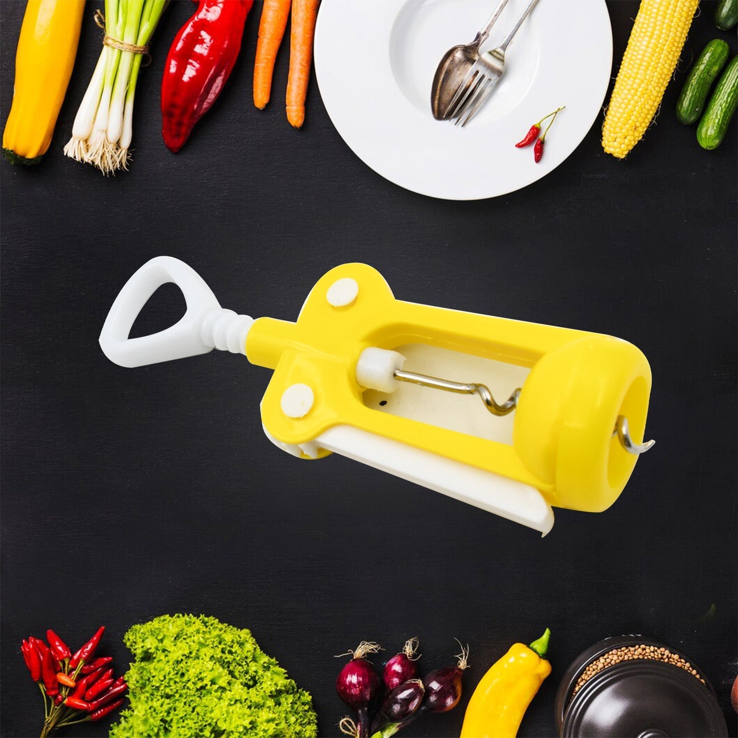 Multifunction Kitchen Tool Set – Stainless Steel & Plastic Knife and Scissors signaturekarts