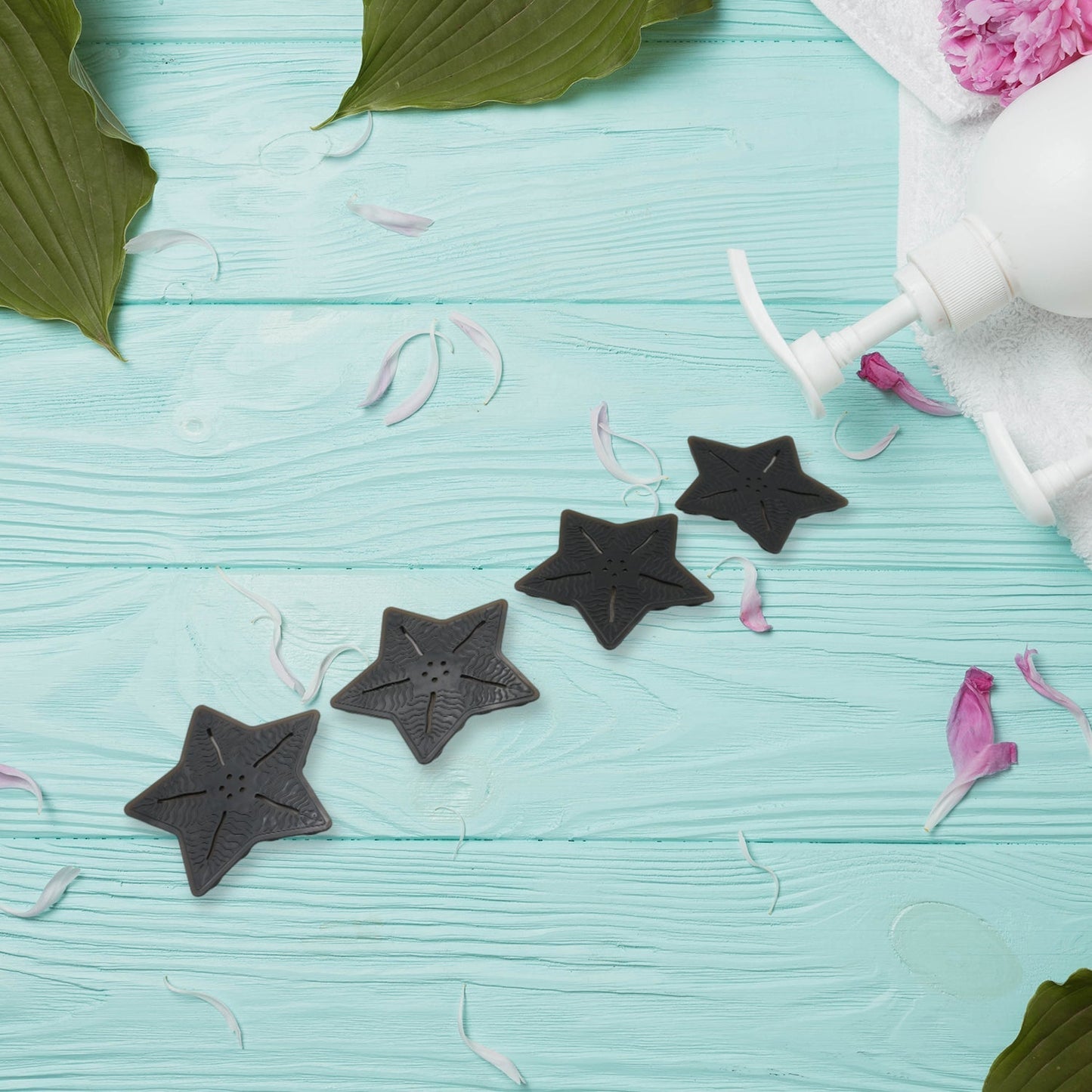 Mini PVC Anti Slip Bat Mat Star Shaped for Kids 4 Pc Set signaturekarts