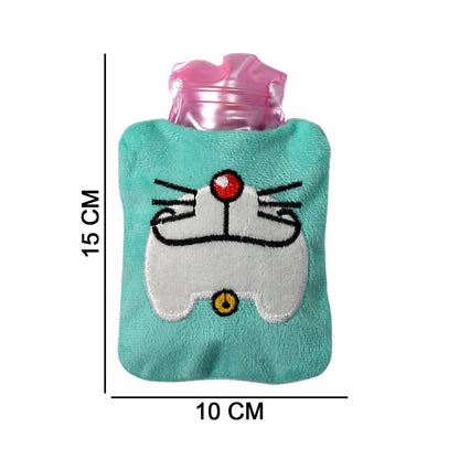 Doremon Cartoon Small Hot Water Bag with Cover for Pain Relief signaturekarts