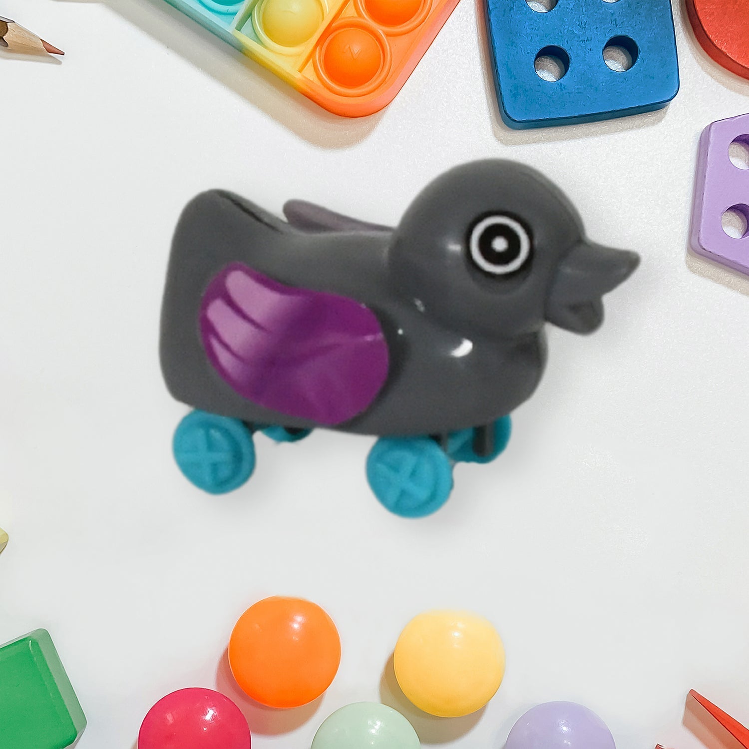Small push back duck toy, Ejectable spring tail duck, Small DIY duck Toy (30 Pcs Set) signaturekarts