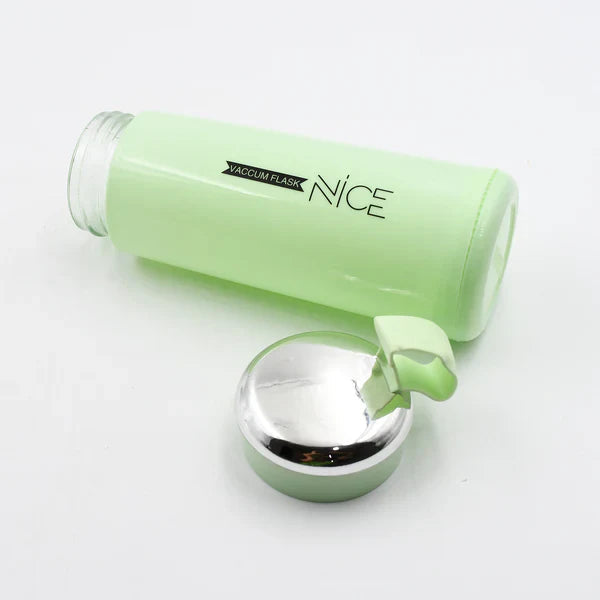 Water bottle 400ml leak proof, glass water bottle (1 pc / Light Green Color) signaturekarts
