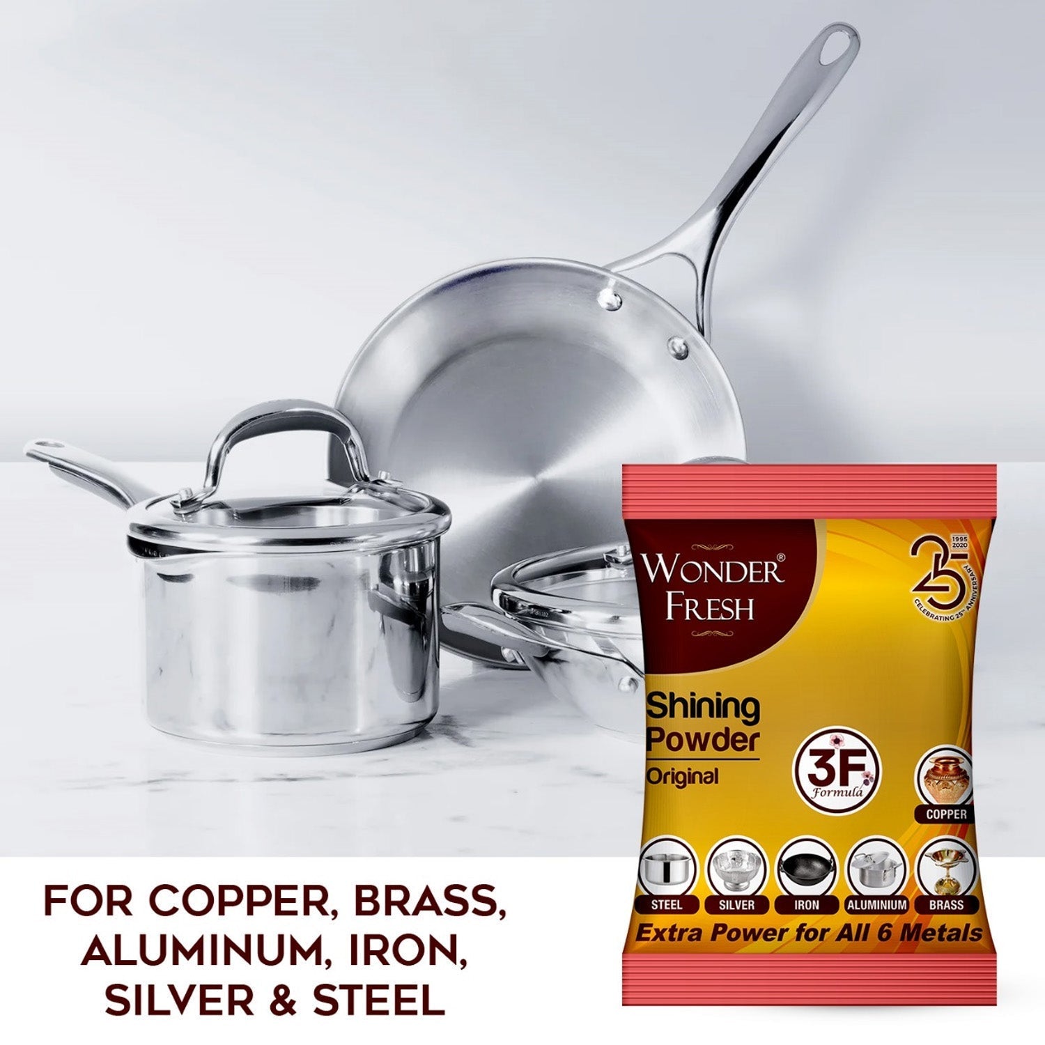 Shining Powder Cleans Polishes Copper Brass Silver Aluminum Iron Steel Removes 200 GM signaturekarts