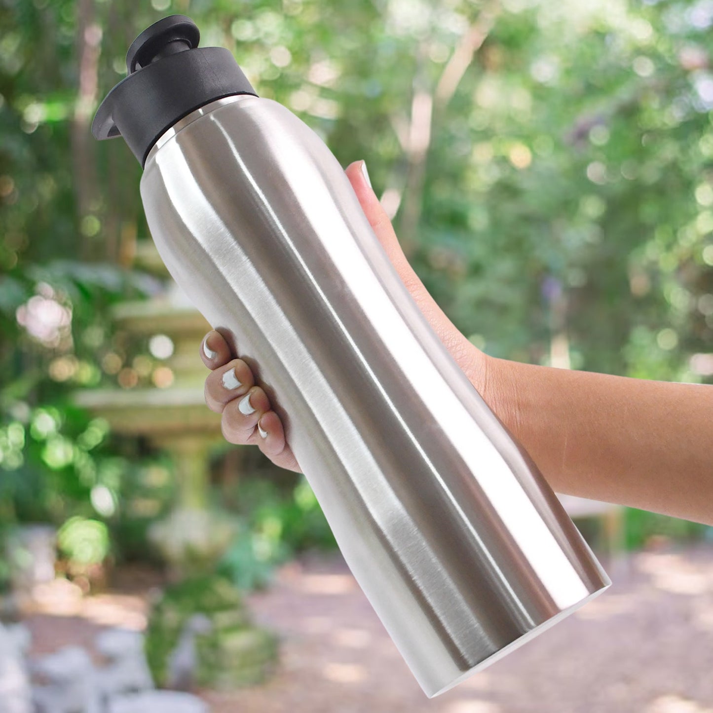 Stainless Steel Double Wall Vacuum-Insulated Drink Water Bottle (1000 ML Approx) Signature kart