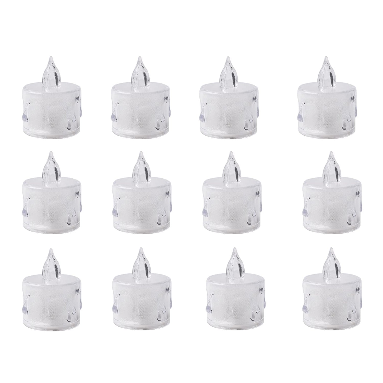 Flameless Acrylic LED Tealight Candles for Festival Decor (24 Pc) signaturekarts
