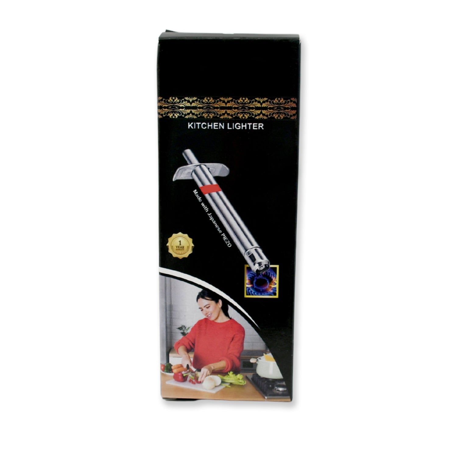 Stainless Steel Gas Lighter for Kitchen Gas Stove Long-Lasting Unbreakable Lighter 1 Pc signaturekarts