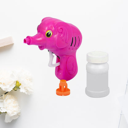 Elephant Hand-Press Bubble Gun Toy with Bubble Liquid Bottle for Kids signaturekarts
