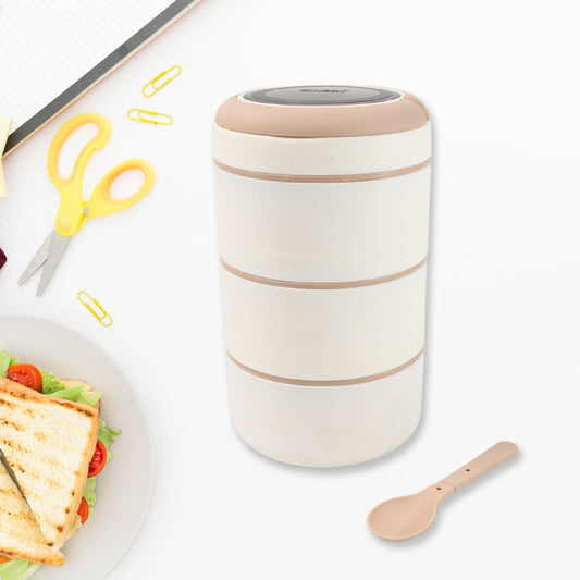 Ganesh Smart Stack 3 Layer Portable Lunch Box  for Office, School, Picnic (3 Layer) signaturekarts