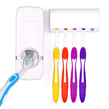Toothpaste Dispenser & Tooth Brush Holder signaturekarts