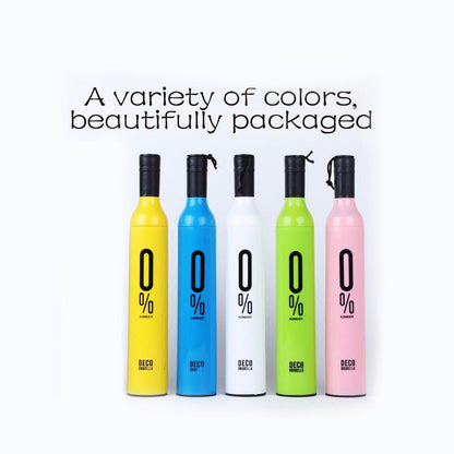 Pocket Folding Wine Bottle Umbrella signaturekarts