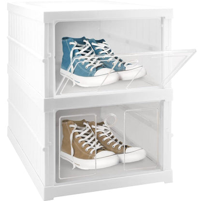 Stackable Multifunctional Storage, for Clothes Foldable Drawer Shelf Basket Utility Cart Rack Storage Organizer Cart for Kitchen, Pantry Closet, Bedroom, Bathroom, Laundry (2 / Layer 1 Pc) signaturekarts