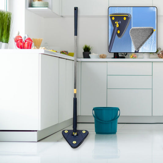 Rotatable Adjustable Triangle Cleaning Mop Triangle Mop with Long Handle(1 Pc) signaturekarts