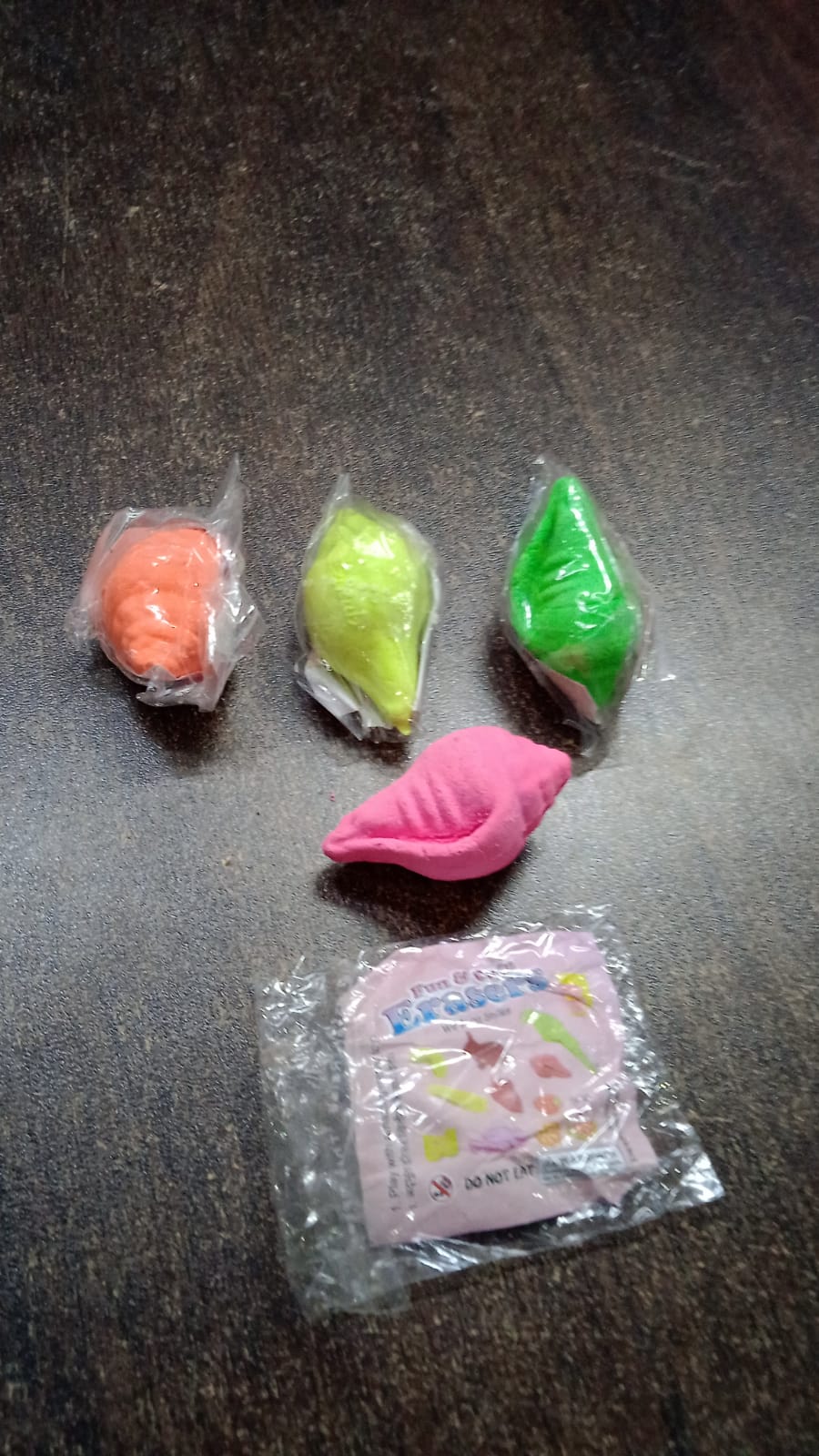 Shankh Shape Eraser Rubber (1 Pc / Mix Colour & Design) Signaturekarts