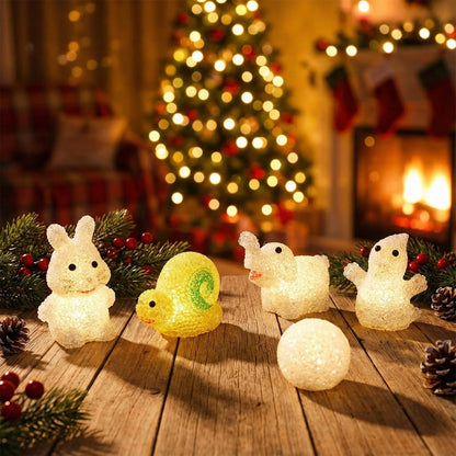 Christmas MULTI SHAPE SMALL LIGHT LAMPS LED SHAPE CRYSTAL  CHRISTMAS NIGHT LIGHT LAMP (6 PC SET) signaturekarts