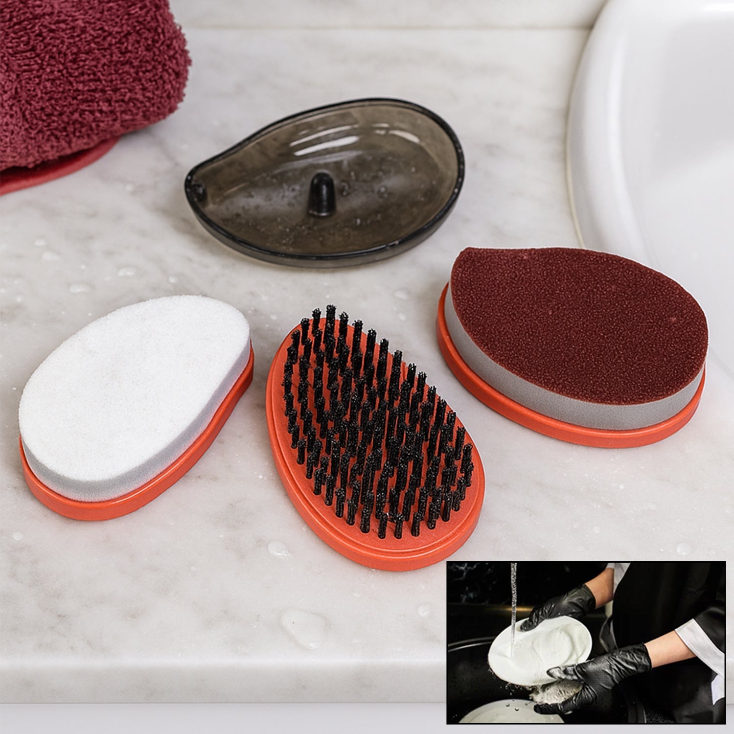 Plastic Wet and Dry Brush for home  (Multicolor, 3 Units) signaturekarts