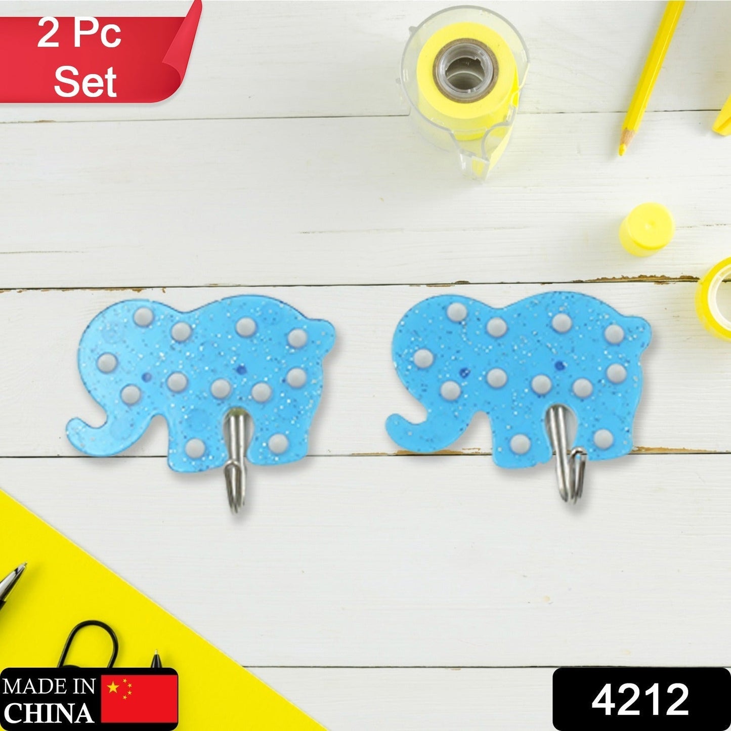Strong Self-Adhesive Hooks (2 Pc): Heavy Duty, Waterproof, Multipurpose signaturekarts