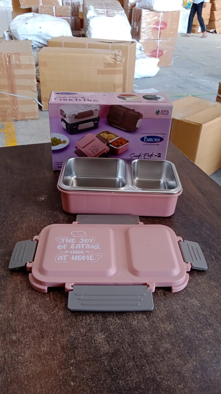 BPA-Free Snack Pack-2 Lunch Box – 2-Compartment Signature kart