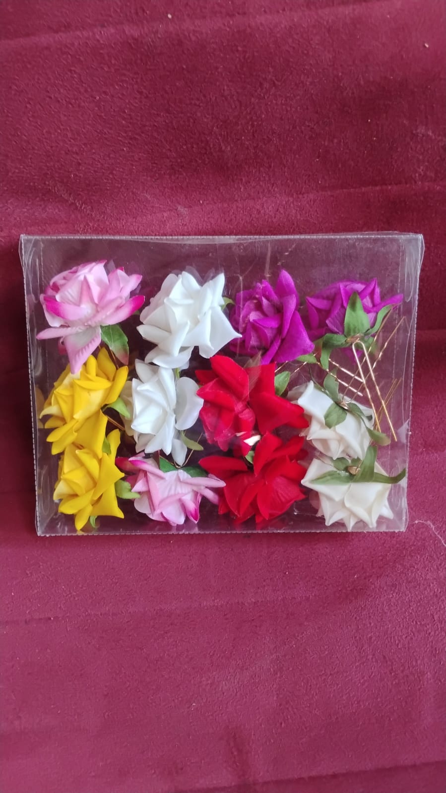 Colourful Flowing Flower Hair Pin (12 Pcs Set / Mix Color) Signature kart