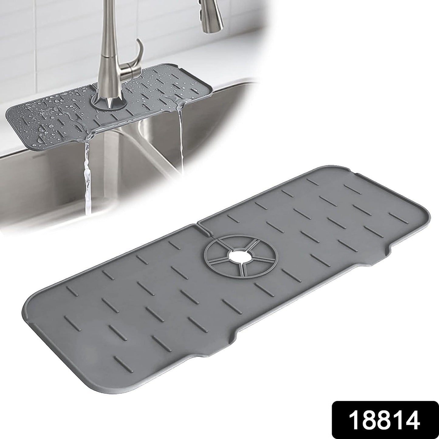 Silicone Sink Faucet Pad / Mat (1 Pc / 33x12 Cm) Signaturekarts