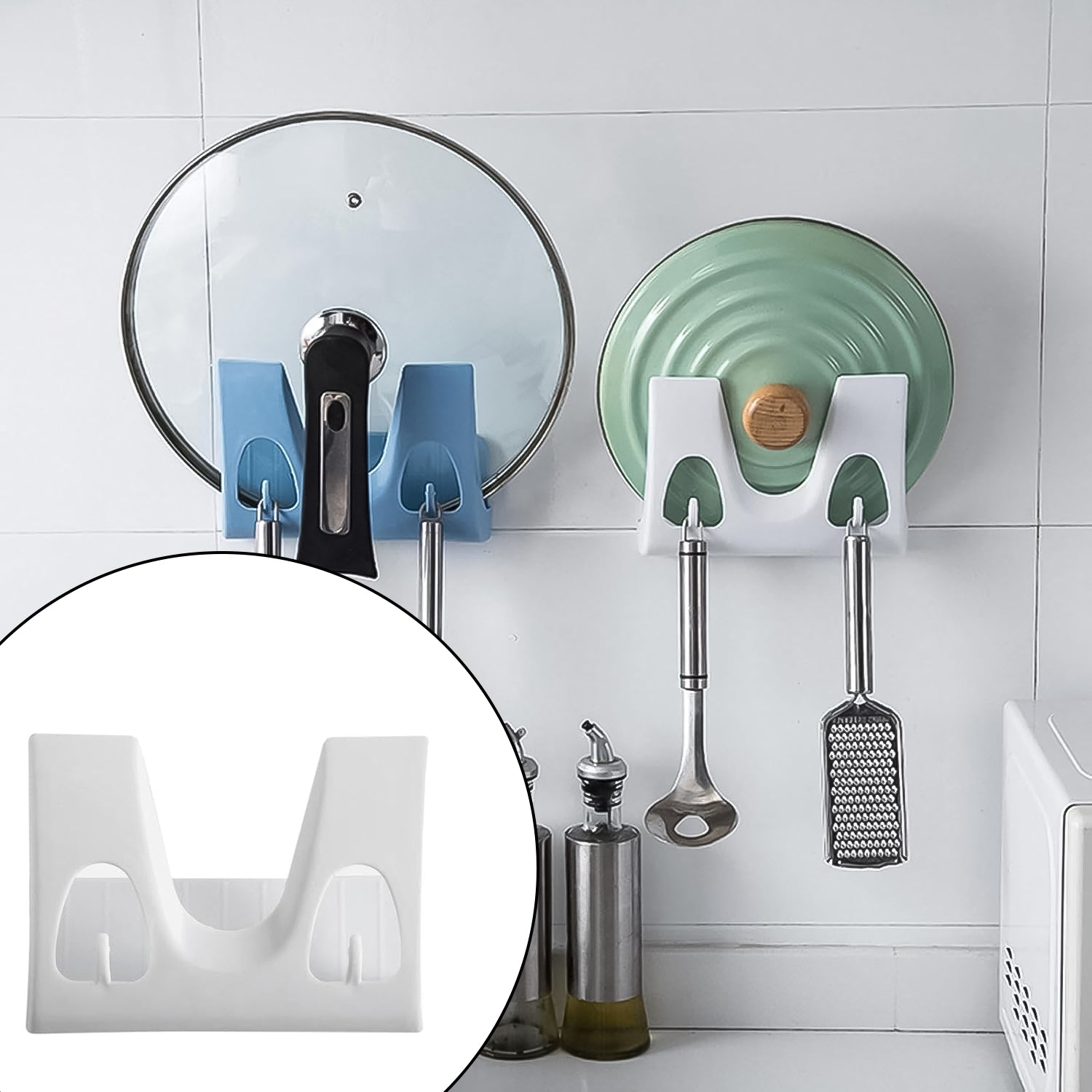 Multifunction Kitchen Rack: Plate, Dish Rack, Pot Lid Holder (Wall Mounted) signaturekarts