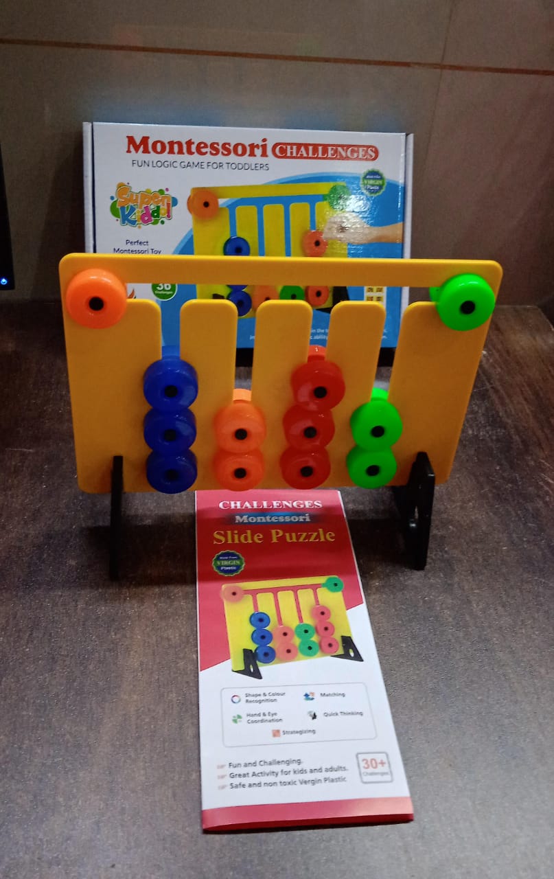 Montessori Slide Puzzles Toys for Kids (36 Challenges / 1 Set) Signaturekarts
