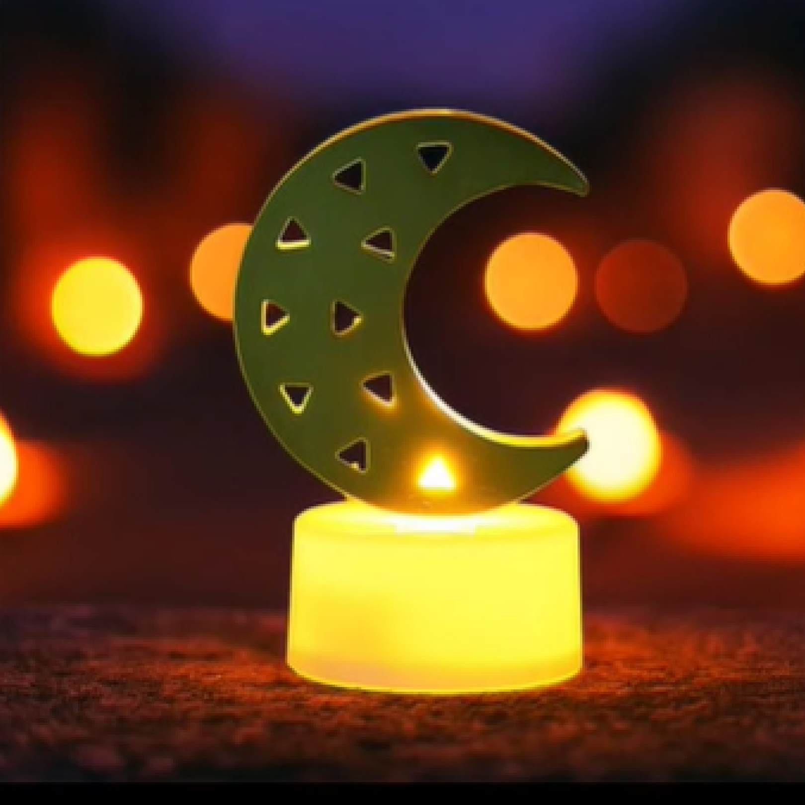 Decorative Moon Shaped Flameless LED Candles (4 Pc) signaturekarts
