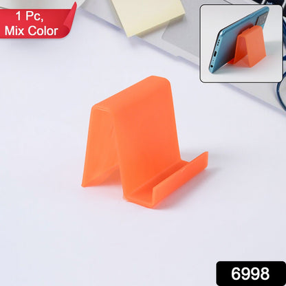 Durable Plastic Mobile Phone Stand with Angled Support (1 Pc / Mix Color) Signature kart