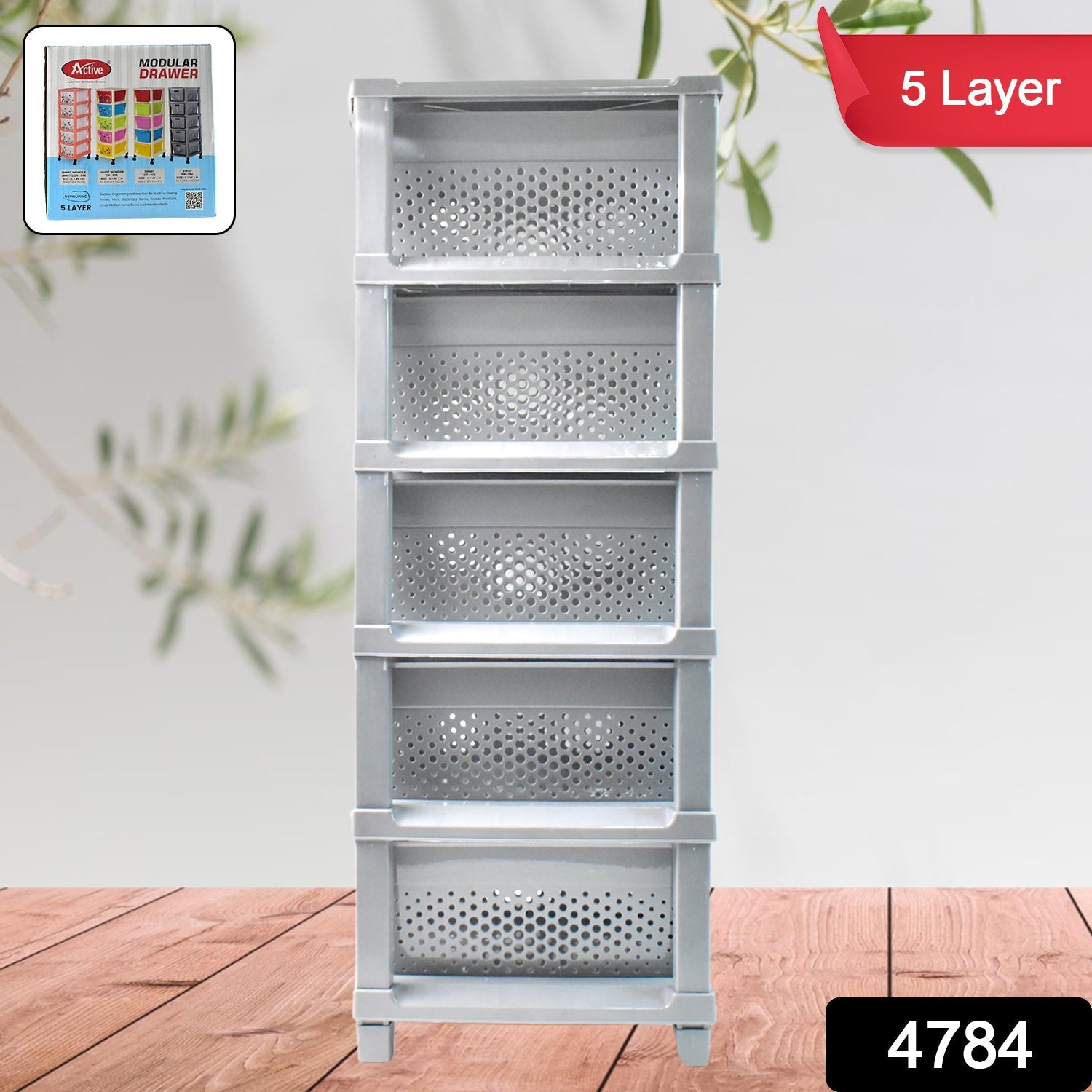 Multi-Purpose Anti-Slip 5 Layer Modular Drawer Storage System (68×33 Cm) Your Brand