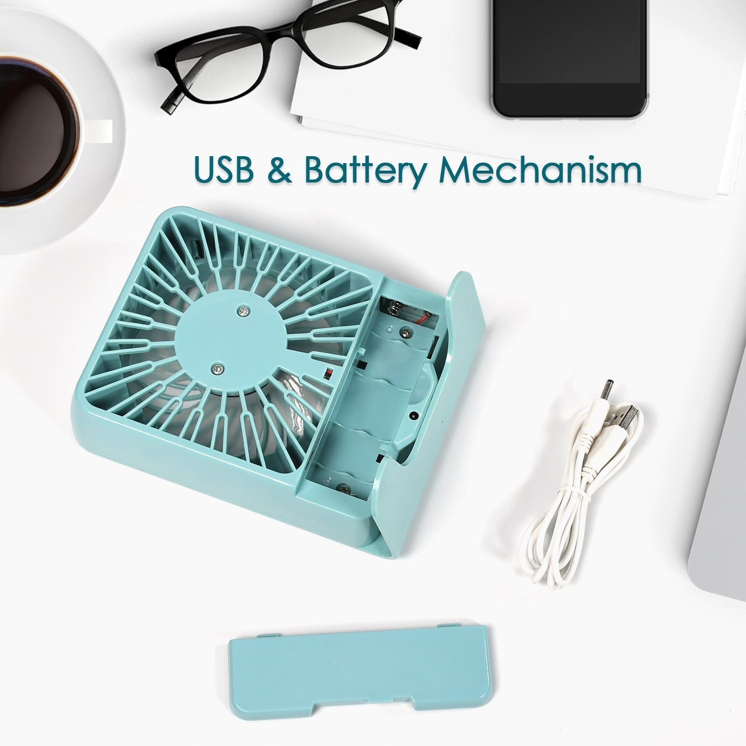 Portable Desk Fan – Big Table Fan (Battery Not Included) signaturekarts
