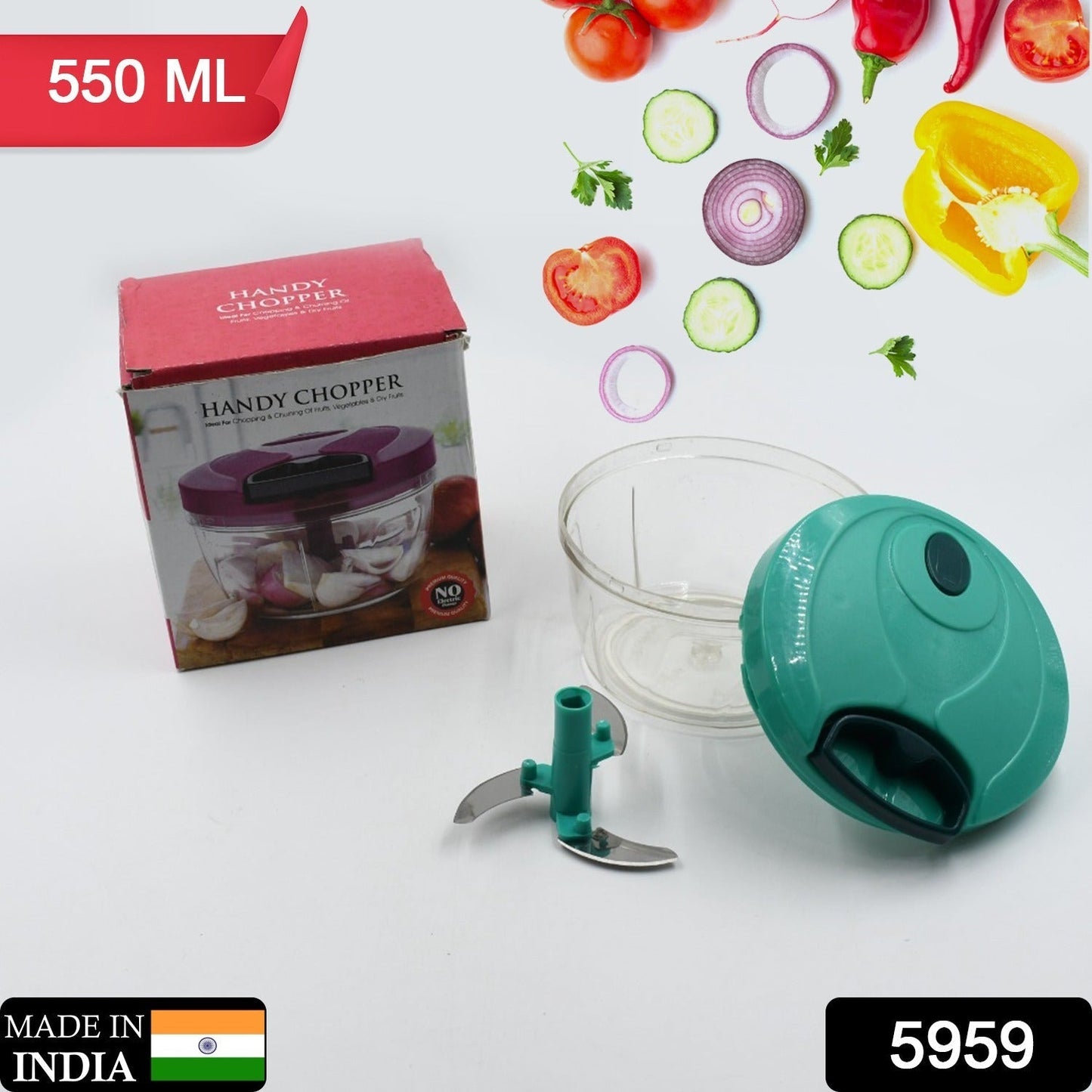 Handy Mini Plastic Vegetable Chopper signaturekarts