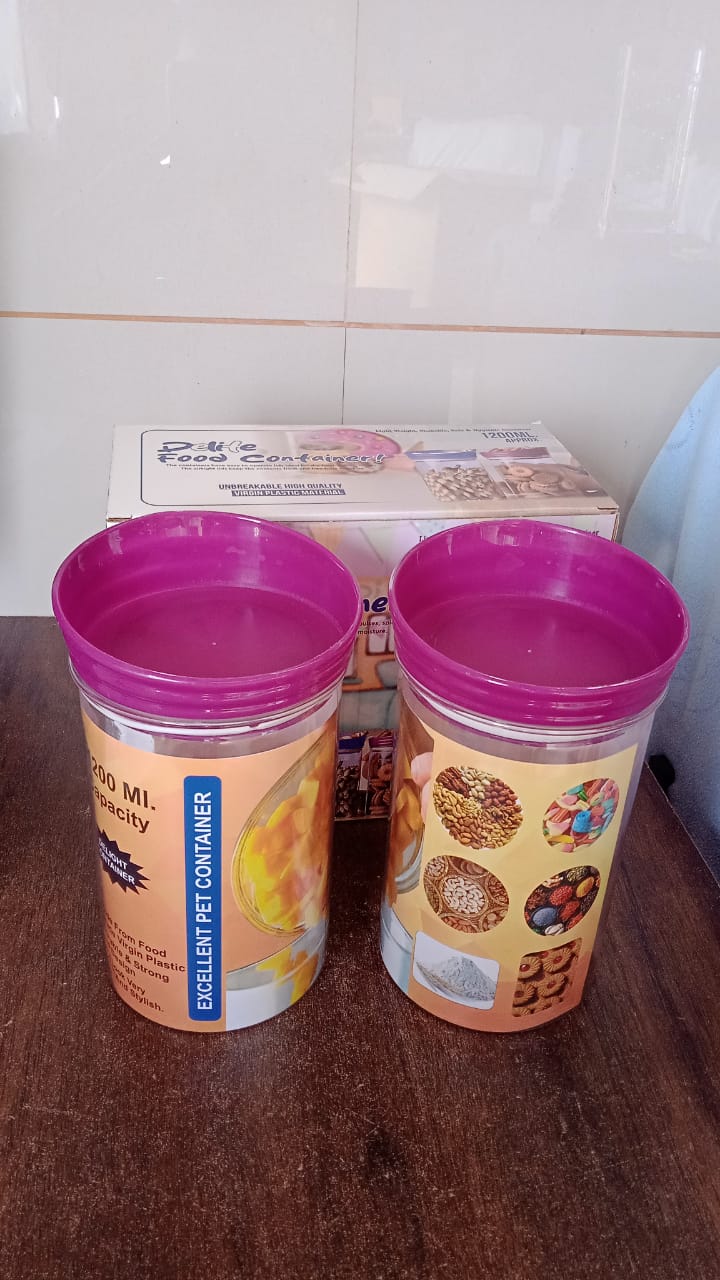 Plastic Premium Quality Kitchen Food Containers Set (1200ml Approx, Set Of 2 Pc) Signaturekarts