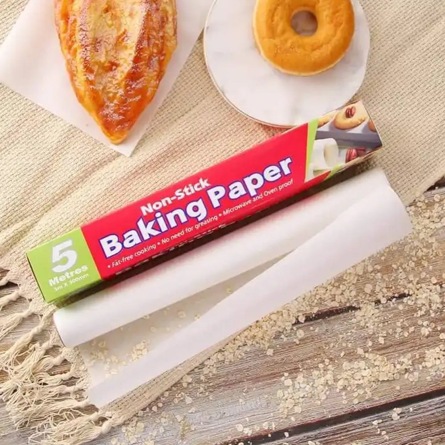 Non-Stick Parchment Paper – Easy Cleanup for Baking & Cooking (5 Mtr) signaturekarts