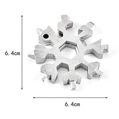 Durable 18-in-1 Snowflake Multi-Tool – Bottle Opener & Screwdriver Wrench Kit signaturekarts