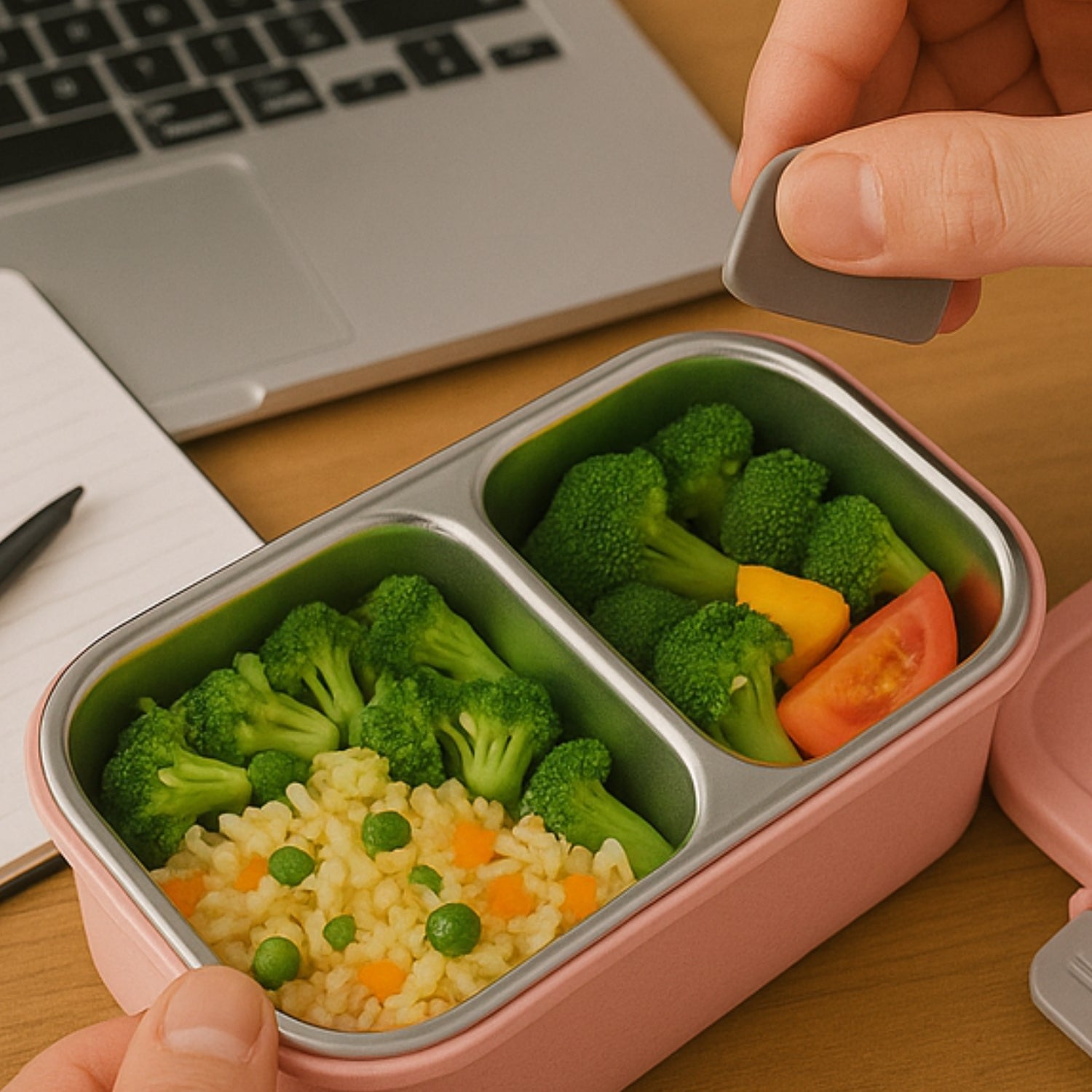 BPA-Free Snack Pack-2 Lunch Box – 2-Compartment Signature kart
