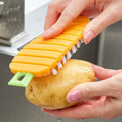 Carrot-Shaped Non-Toxic Vegetable Scrubbing Brush for Fruits & Veggies signaturekarts