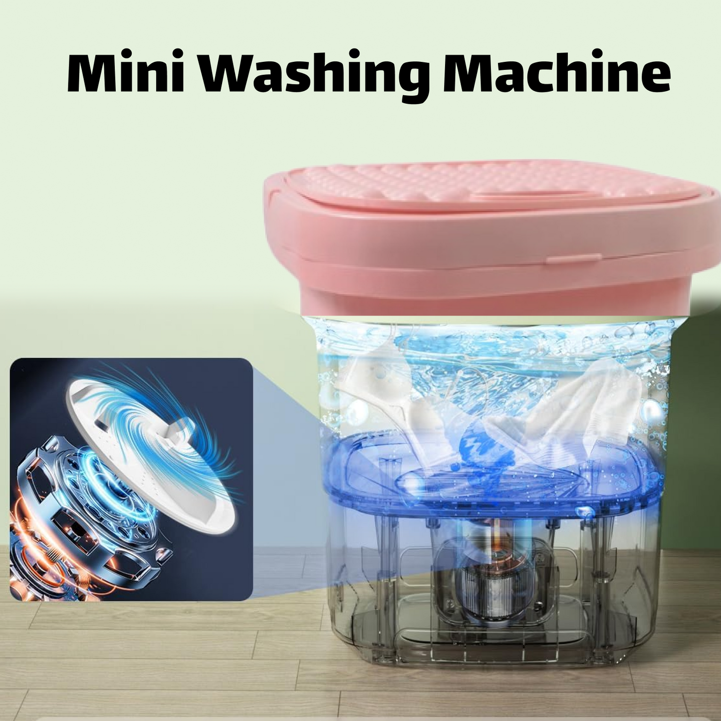 Portable Washing Machine, Foldable Washer and Dryer Combo (1 Set / Mix Color) Signaturekarts
