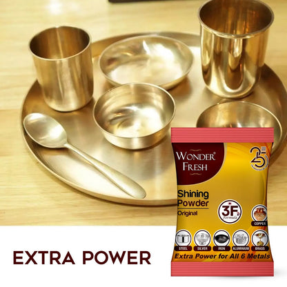 Shining Powder Cleans Polishes Copper Brass Silver Aluminum Iron Steel Removes 200 GM signaturekarts