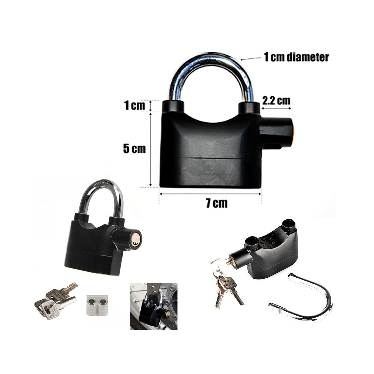Anti Theft Security Pad Lock with Smart Alarm signaturekarts