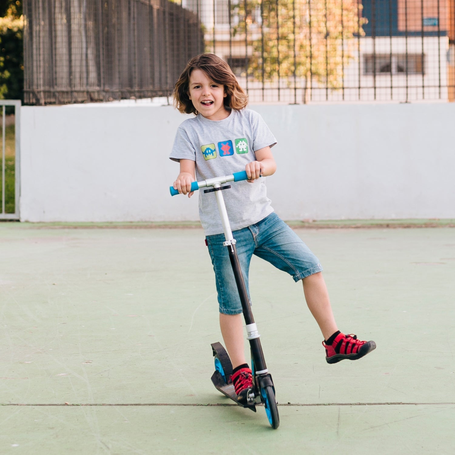 Foldable Kids Ride-On Scooter – 2-Wheel, Height Adjustable (4-8 yrs, Multicolor) signaturekarts