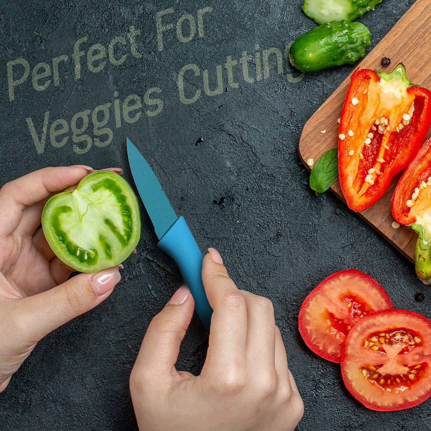Corrugated 6Pc Kitchen Knife Set Professional Box Knife Set 6 Piece Forged Kitchen Knives with Box. Signature Kart
