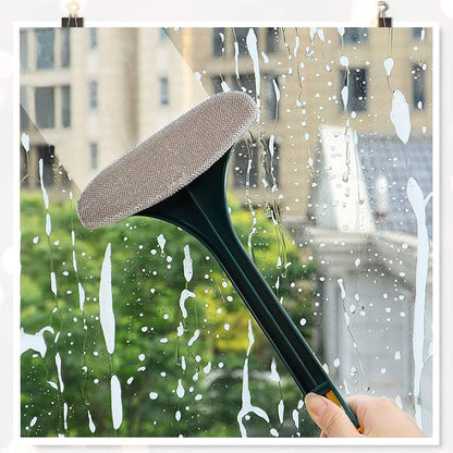 2-in-1 Mesh Cleaning Brush & Wiper with Extended Handle – Window Cleaner (1 Pc) signaturekarts