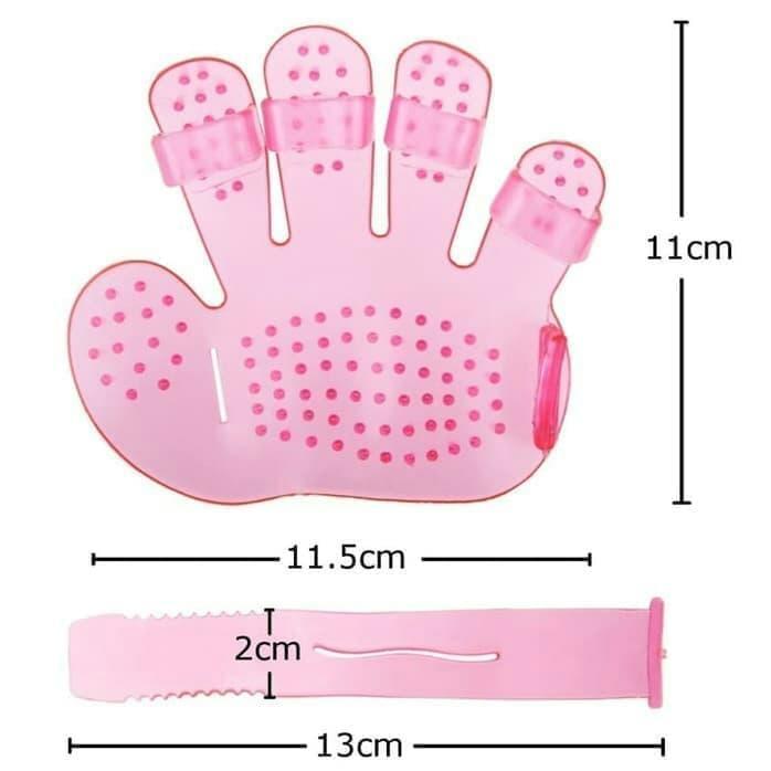 Rubber Pet Cleaning Massaging Grooming Glove Brush signaturekarts