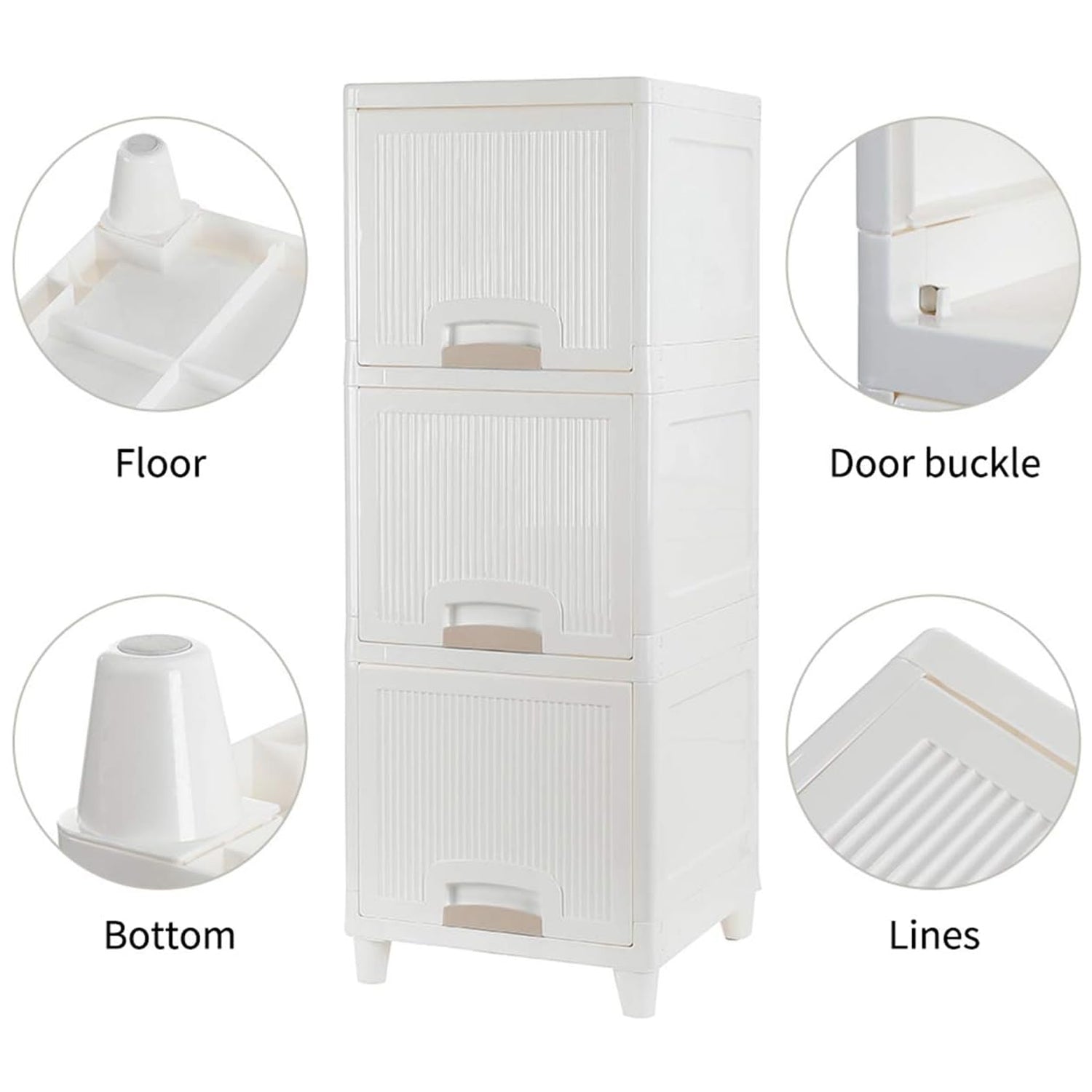 Multipurpose Storage Cabinet, Storage Solutions plastic drawers || Multi Layer Wardrobe Storage Drawers || Foldable Multipurpose Drawer Units For Kitchen, Bathroom, Bedroom, Cloth (3 Layer) signaturekarts