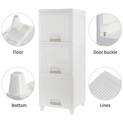 Multipurpose Storage Cabinet, Storage Solutions plastic drawers || Multi Layer Wardrobe Storage Drawers || Foldable Multipurpose Drawer Units For Kitchen, Bathroom, Bedroom, Cloth (3 Layer) signaturekarts