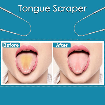 Tongue Cleaner For Kids & Adults | Tongue Scraper For Bad Breath, Maintain Oral Hygiene for Daily Use | for Fresh Breath & Bacteria Removal | Improved Taste (Steel, Copper, Tongue Cleaner / 1 Pc) signaturekarts