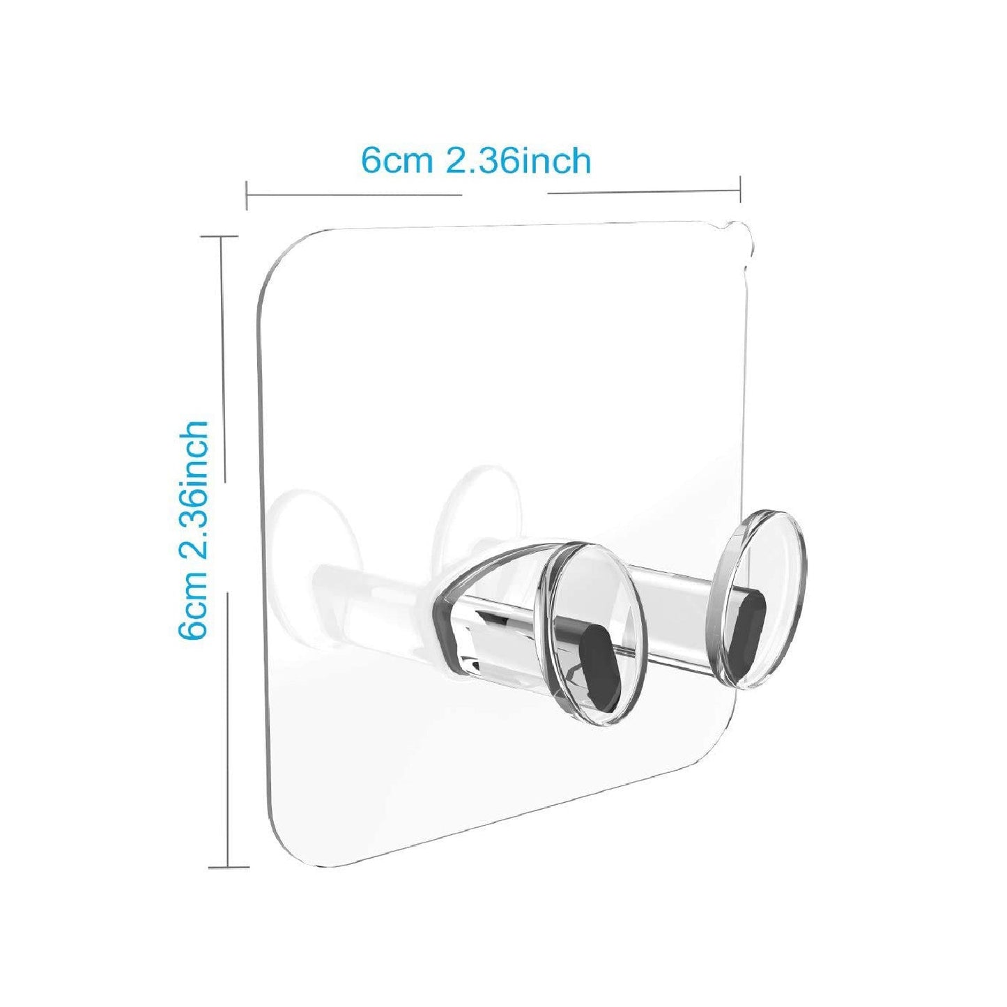 Transparent Multi-Function Wall Storage Hooks signaturekarts