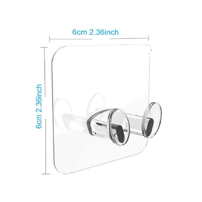 Transparent Multi-Function Wall Storage Hooks signaturekarts